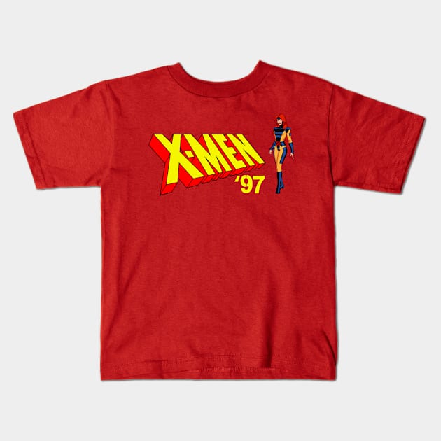 Jean Grey Kids T-Shirt by CosmicDesignz 